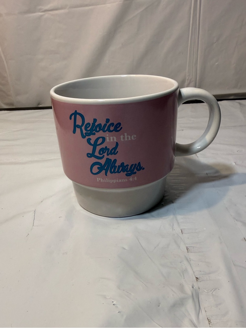 Coffee Ceramic 14 ounce Mug "Rejoice in the Lord Always"